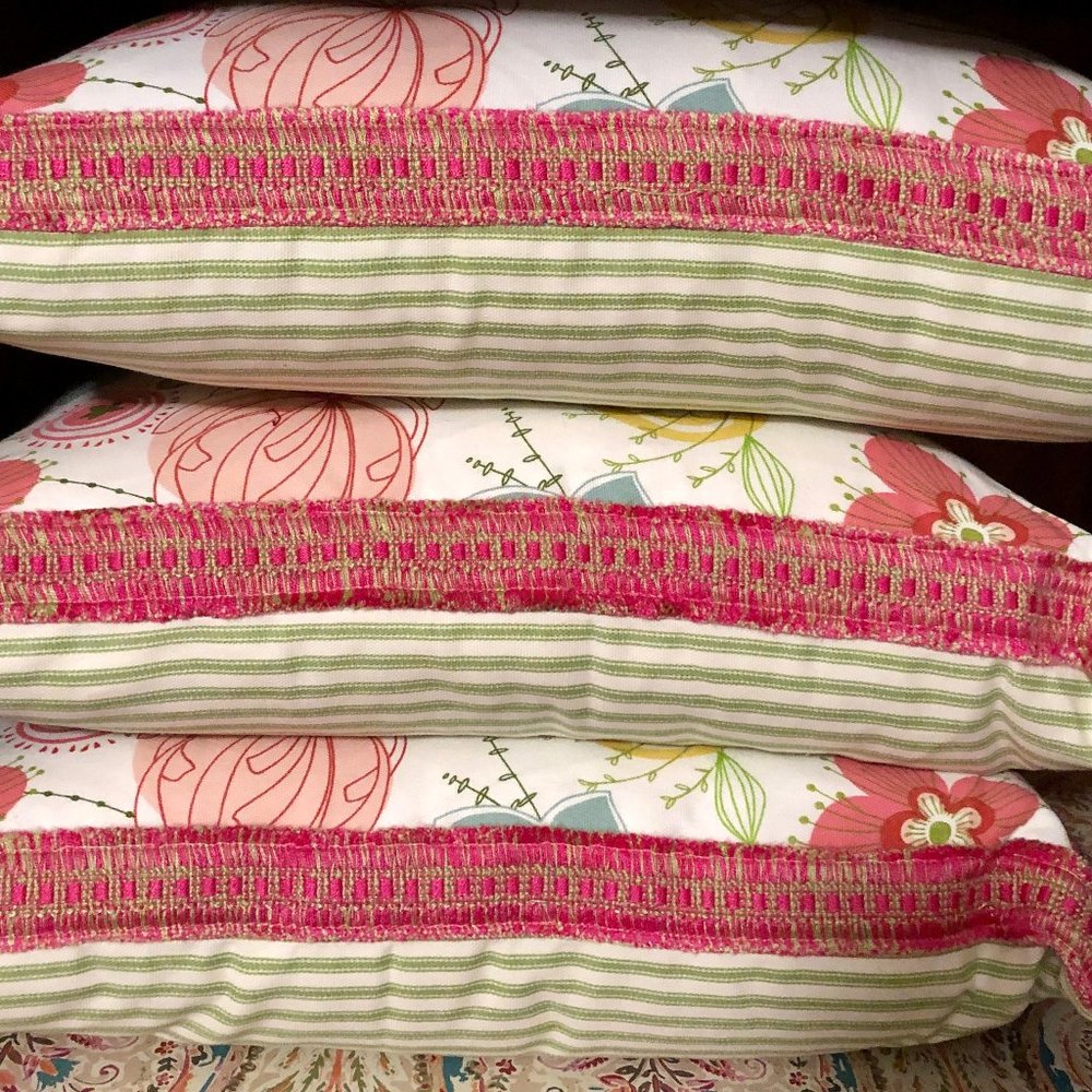 Handmade pillows with down/feather inserts